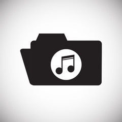 Fototapete - Music icon on white background for graphic and web design, Modern simple vector sign. Internet concept. Trendy symbol for website design web button or mobile app