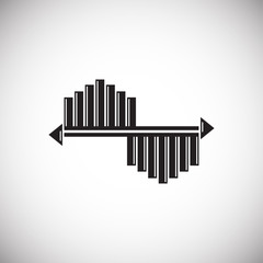Fototapete - Equalizer icon on white background for graphic and web design, Modern simple vector sign. Internet concept. Trendy symbol for website design web button or mobile app