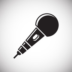 Fototapete - Microphone icon on white background for graphic and web design, Modern simple vector sign. Internet concept. Trendy symbol for website design web button or mobile app