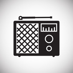 Fototapete - Radio receiver icon on white background for graphic and web design, Modern simple vector sign. Internet concept. Trendy symbol for website design web button or mobile app
