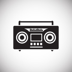 Fototapete - Cassette player icon on white background for graphic and web design, Modern simple vector sign. Internet concept. Trendy symbol for website design web button or mobile app