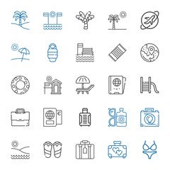 Wall Mural - vacation icons set