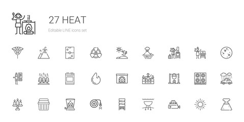 Wall Mural - heat icons set