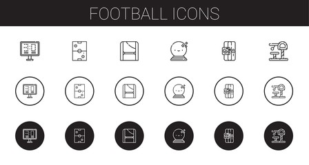 Sticker - football icons set