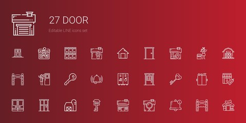 Wall Mural - door icons set