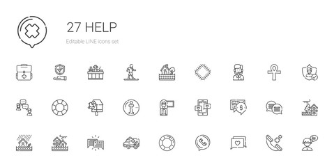 Sticker - help icons set