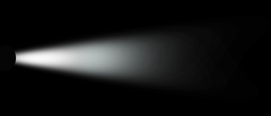 light effect spotlight. spotlight black and white lighting. light effects. isolated on black backgro