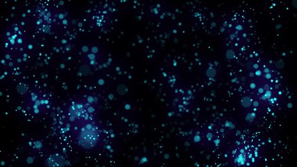 Wall Mural - blue sparkle glitter explosion. dust particles background with bokeh, flowing movement.