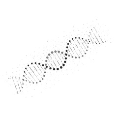 Poster - Abstract DNA structure. DNA icon. Vector illustration isolated on white background