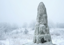 Frozen Winter Fountain