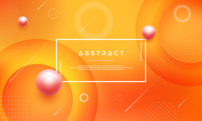 Poster - Modern abstract background with mixing yellow orange color can use for posters, landing page, template, ui, website header background, mobile screen wallpaper, web banner, backdrop, and others.