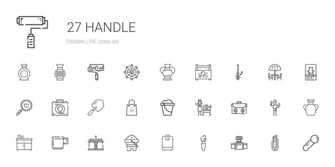 Canvas Print - handle icons set