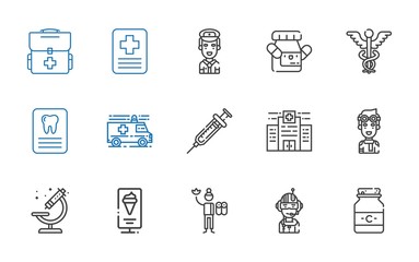 Wall Mural - doctor icons set