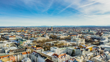 Wall Mural - Munich Panorama with alps