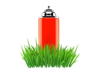 Wall Mural - Spray can on grass