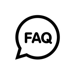 Poster - faq bubble, question mark button vector icon