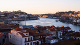 Fototapeta Do pokoju - View of Douro river in the old city centre, Porto - Portugal.