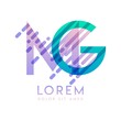 MG logo with the theme of galaxy speed and style that is suitable for creative and business industries. GM Letter Logo design for all webpage media and mobile, simple, modern and colorful.