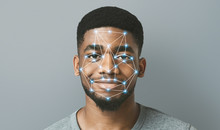 Futuristic And Technological Scanning Of Face For Facial Recognition
