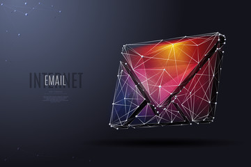 Poster - email low poly color