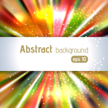 Background With Colorful Light Rays. Abstract Background. Vector Illustration
