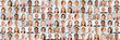 canvas print picture - Panorama Generationen Portrait Collage