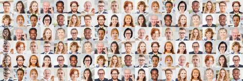 Panorama Generationen Portrait Collage Fototapete