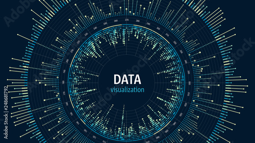 Fotomural Big data visualization concept