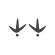 © sabelskaya - Vector abstract bird footprint claw foot icon
