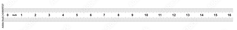 Double sided 16 inch ruler. The price of division - 32 divisions by ...