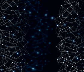 Poster - Technological background, Internet concept of global business. Internet connection, abstract of science and technology graphic design