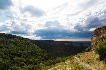 Wall Mural - Ruins of the ancient cave city of Chufut Kale