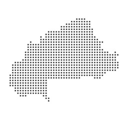 Poster - Burkina Faso pixel map. Vector illustration.