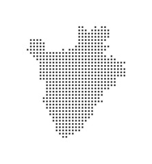 Poster - Burundi pixel map. Vector illustration.
