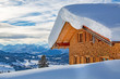 canvas print picture - Chalet - Alpe - Alm - Allgäu - Winter - Schnee - Hütte