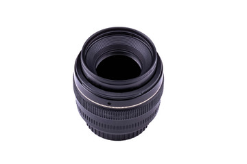 Camera photo lens isolated on white background