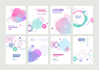 Wall Mural - set of brochure, annual report and cover design templates for beauty, spa, wellness, natural product