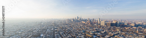 Fotografía Aerial panoramic photo Downtown Philadelphia PA