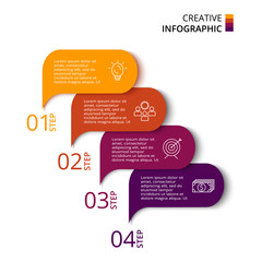 Poster - Vector business template for presentation. Business concept with 4 options, parts, steps or processes.