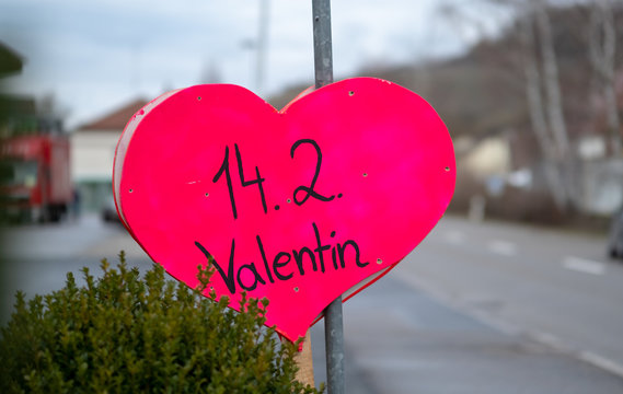 Valentines day, watercolor heart background with love inscription