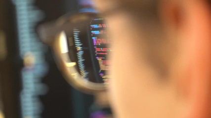 Developer writing code