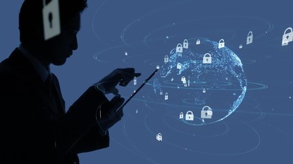 Aufkleber - Network security concept.