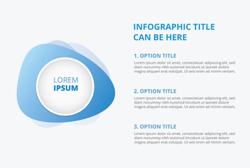 Aufkleber - infographics with banner circle modern with text description on the right side - vector