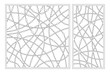 © nattalya - Set decorative card for cutting. Drop line pattern. Laser cut panel. Ratio 1:1, 1:2. Vector illustration.