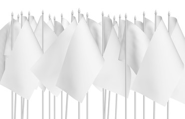 Wall Mural - Many small white flags isolated