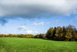 Fototapeta Na sufit - piękny jesienny krajobraz, pole i las
