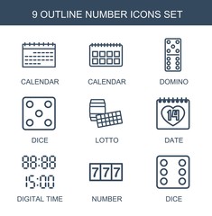 Poster - 9 number icons