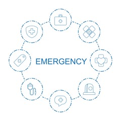 Wall Mural - emergency icons