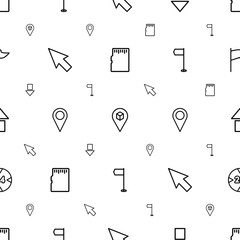 Poster - pointer icons pattern seamless white background