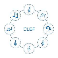 Wall Mural - clef icons